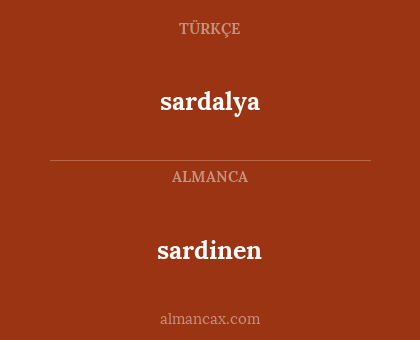 sardalya - sardinen