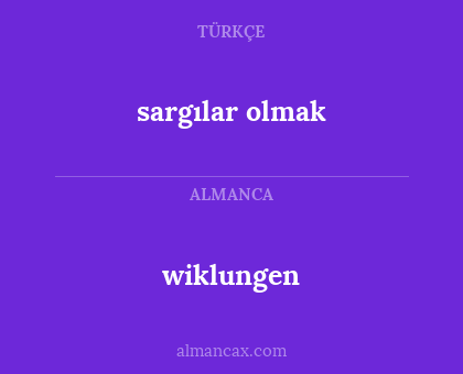 wiklungen - sargılar olmak