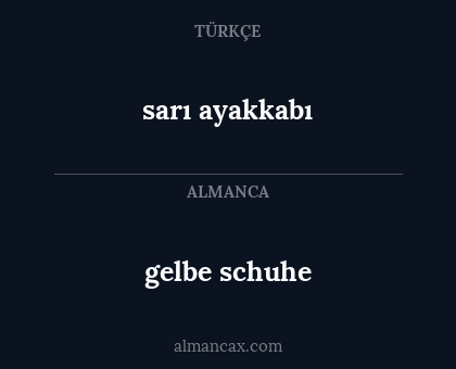 gelbe schuhe - sarı ayakkabı