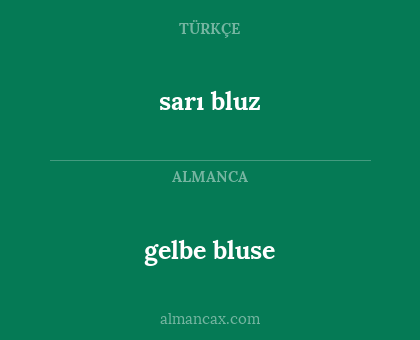 gelbe bluse - sarı bluz