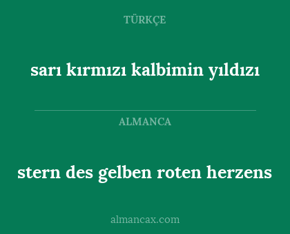 stern des gelben roten herzens - sarı kırmızı kalbimin yıldızı