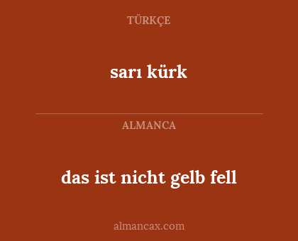 sarı kürk - das ist nicht gelb fell