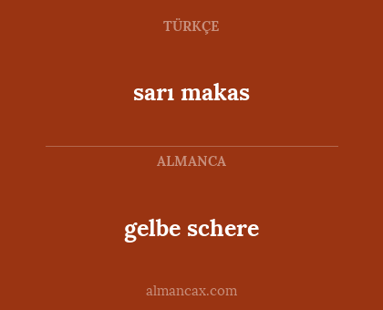 gelbe schere - sarı makas