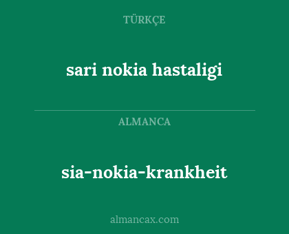 sari nokia hastaligi - sia-nokia-krankheit