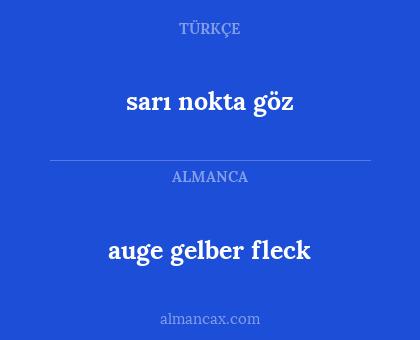 auge gelber fleck - sarı nokta göz