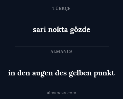 sari nokta gözde - in den augen des gelben punkt