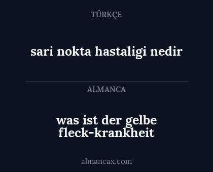 was ist der gelbe fleck-krankheit - sari nokta hastaligi nedir