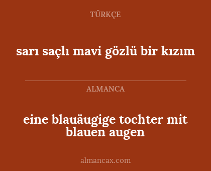 eine blauäugige tochter mit blauen augen - sarı saçlı mavi gözlü bir kızım