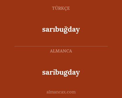 saribugday - sarıbuğday