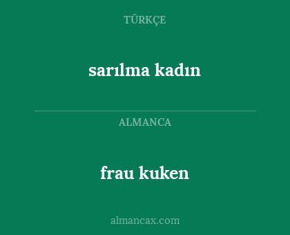 sarılma kadın - frau kuken
