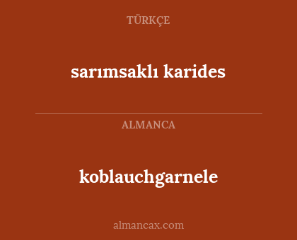koblauchgarnele - sarımsaklı karides
