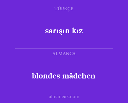 blondes mädchen - sarışın kız