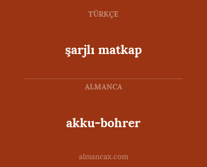 şarjlı matkap - akku-bohrer
