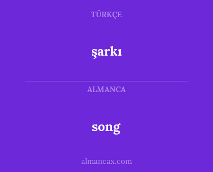 şarkı - song