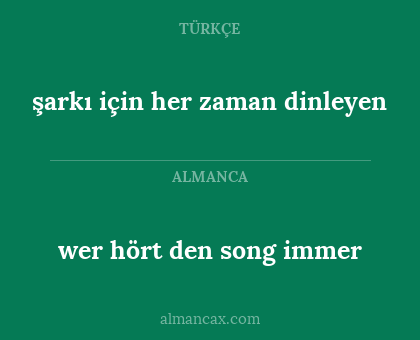 wer hört den song immer - şarkı için her zaman dinleyen