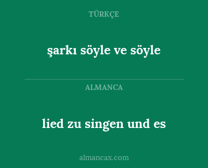 lied zu singen und es - şarkı söyle ve söyle