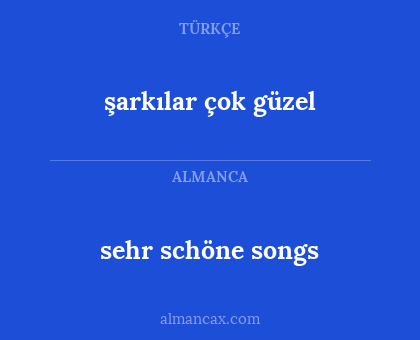 sehr schöne songs - şarkılar çok güzel