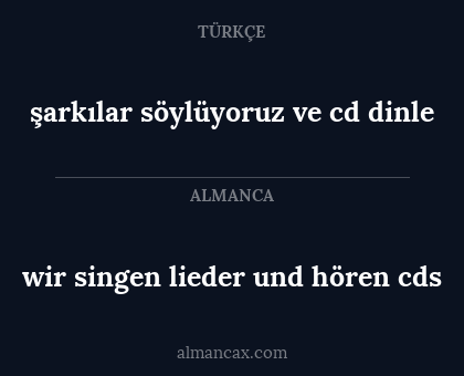 şarkılar söylüyoruz ve cd dinle - wir singen lieder und hören cds