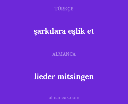 şarkılara eşlik et - lieder mitsingen