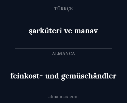 feinkost- und gemüsehändler - şarküteri ve manav