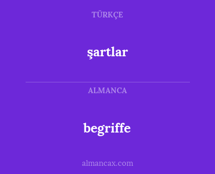 begriffe - şartlar