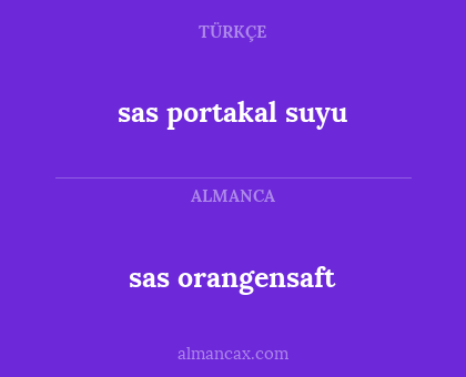 sas orangensaft - sas portakal suyu