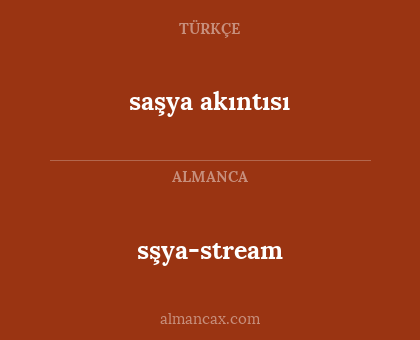 saşya akıntısı - sşya-stream