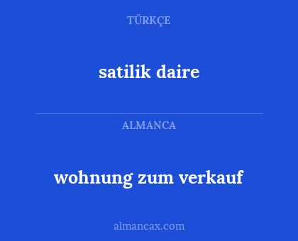 wohnung zum verkauf - satilik daire