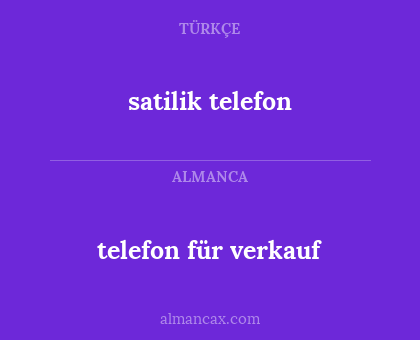 satilik telefon - telefon für verkauf