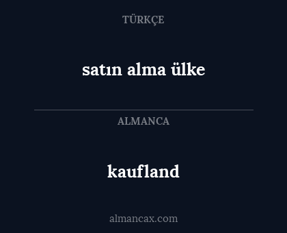 satın alma ülke - kaufland