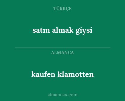 kaufen klamotten - satın almak giysi