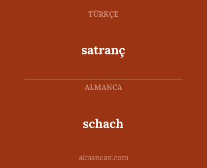 schach - satranç