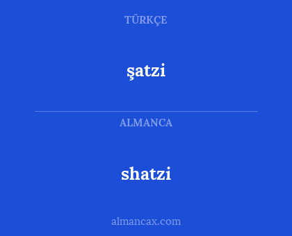 shatzi - şatzi
