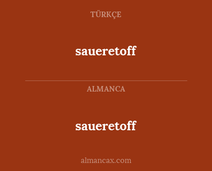 saueretoff - saueretoff