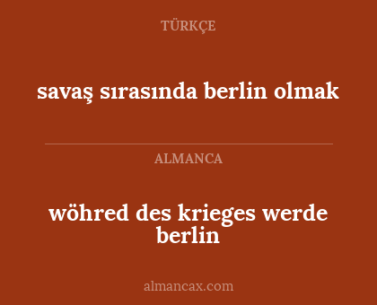 savaş sırasında berlin olmak - wöhred des krieges werde berlin