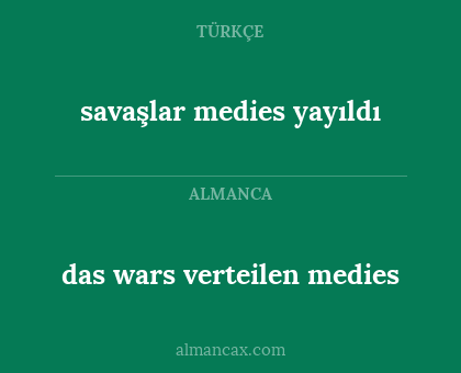 das wars verteilen medies - savaşlar medies yayıldı