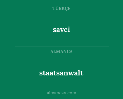 staatsanwalt - savci