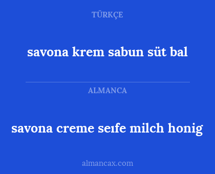savona creme seıfe milch honig - savona krem sabun süt bal