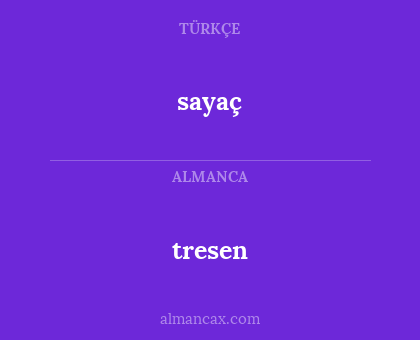 sayaç - tresen