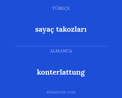 sayaç takozları - konterlattung