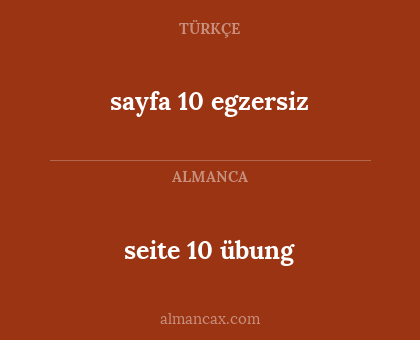 seite 10 übung - sayfa 10 egzersiz