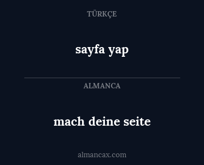 mach deine seite - sayfa yap