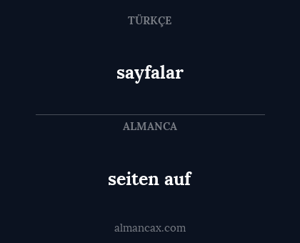 seiten auf - sayfalar