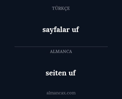 seiten uf - sayfalar uf
