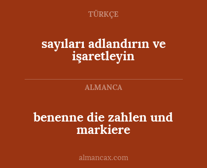 benenne die zahlen und markiere - sayıları adlandırın ve işaretleyin