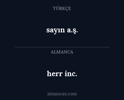 herr inc. - sayın a.ş.