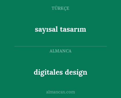 digitales design - sayısal tasarım