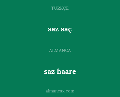 saz haare - saz saç