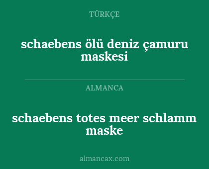 schaebens ölü deniz çamuru maskesi - schaebens totes meer schlamm maske