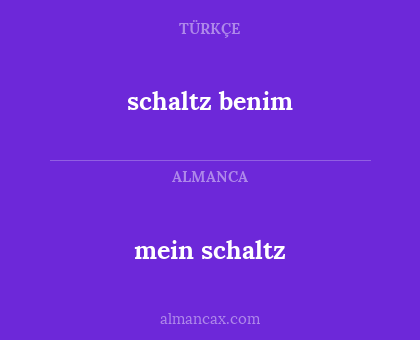 schaltz benim - mein schaltz